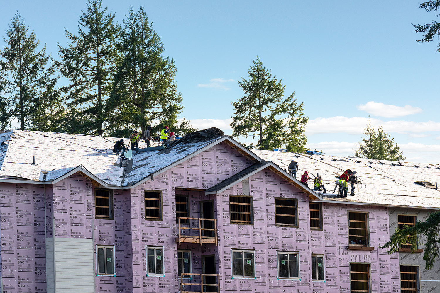 Safecover roofing team working together